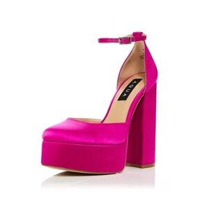 Aqua Platform Heels Size 9.5 Pink